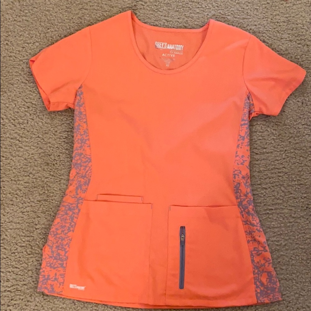 Orange Grey’s Anatomy Scrub Top